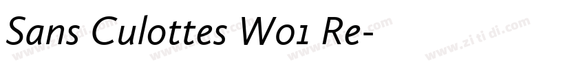 Sans Culottes W01 Re字体转换